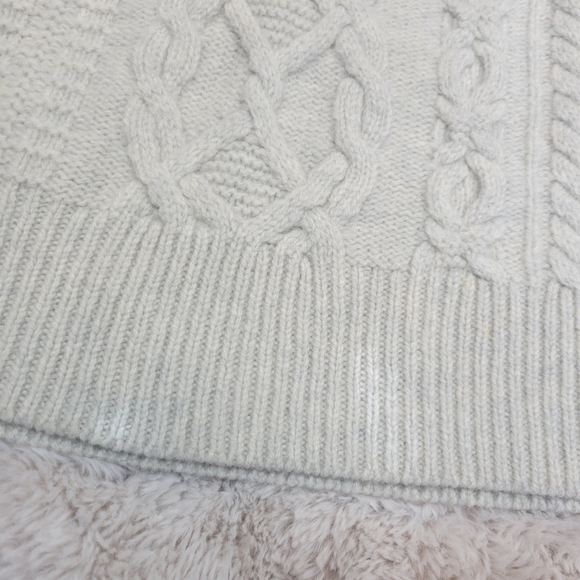 Madewell Cream Cable Knit Textured Sweater Size Small - Picture 4 of 10